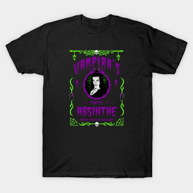 ABSINTHE MONSTERS 4 (VAMPIRA) T-Shirt by GardenOfNightmares